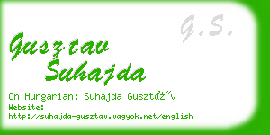 gusztav suhajda business card